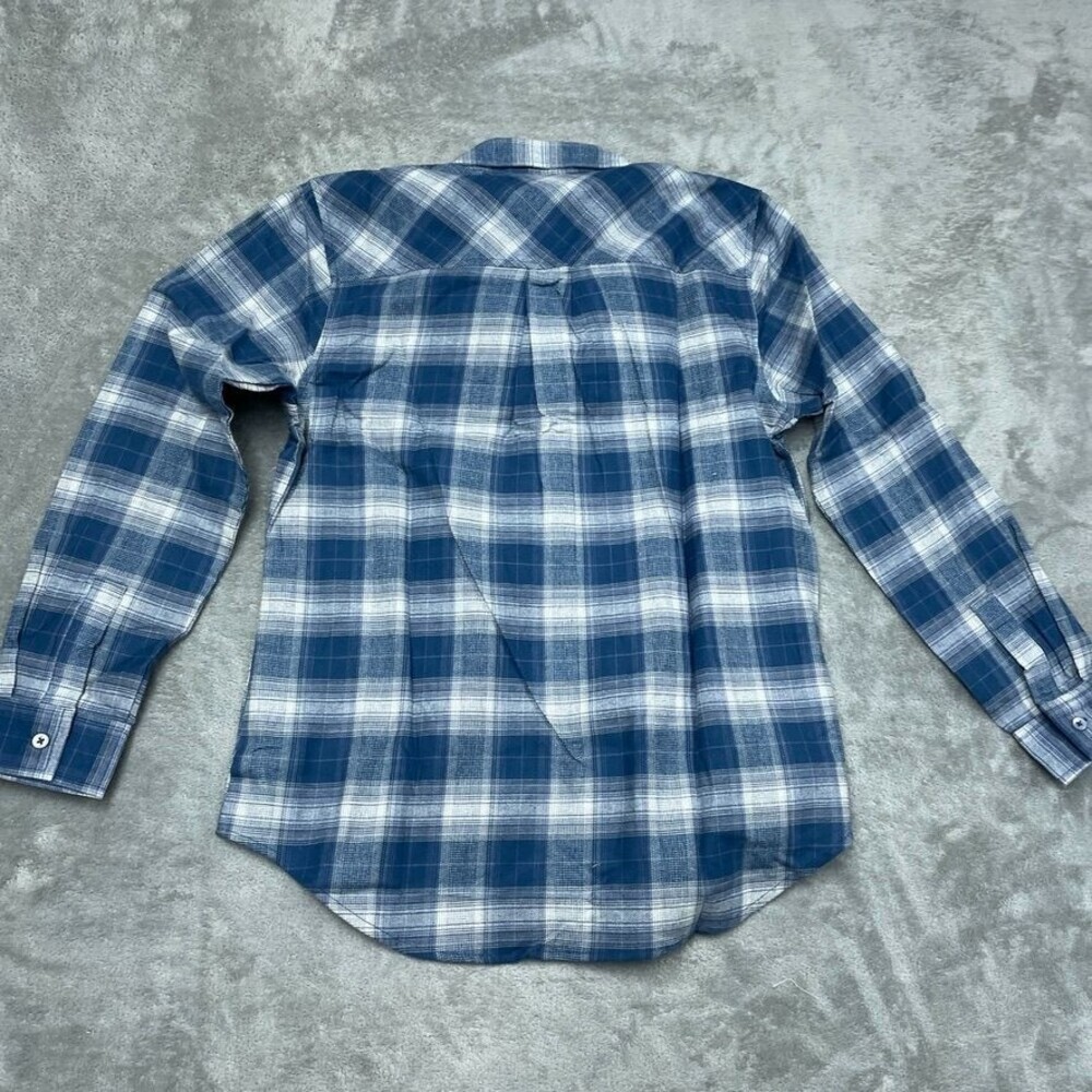 Weatherproof Vintage Blue Plaid Comfort Stretch Shirt Size S d0021 - Picture 8 of 15